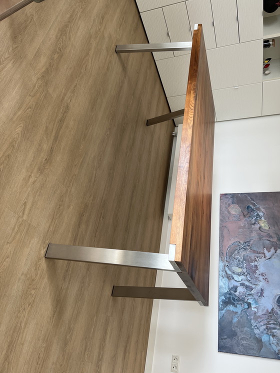 Image 1 of Table de salle à manger Bert Plantagie Seven dimensions 200x100x77 plateau noyer huile noueuse