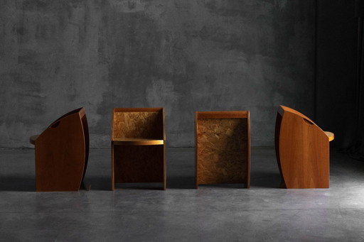 Chaises géométriques postmodernes, Italie, années 1980