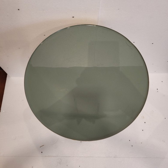 Image 1 of Tavolino laterale in giada lucida, alluminio e smalto, anni &#39;90 - Francia