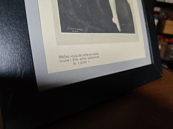 Image 1 of Photographie originale de nu Art déco de J. Mandel, Paris – Glamour français – Encadrée