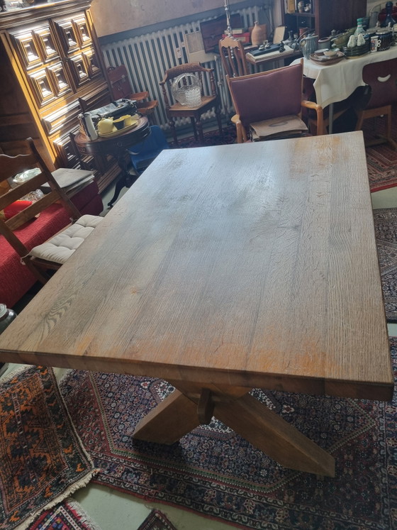 Esstisch Eiche massiv | X-Beine Keil 140x 96 x 74cm – Dining tables, Wood (photo 3 of 6)