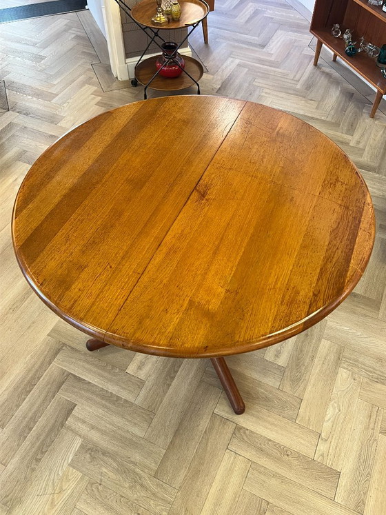 Vintage Teak Round Dining table, Ks Mobler, Denmark 1960s – Korup Stolefabrik, Wood (photo 6 of 10)