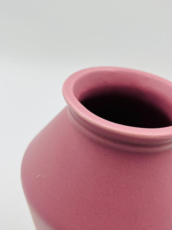 Image 1 of Vintage matte powder pink ceramic vase