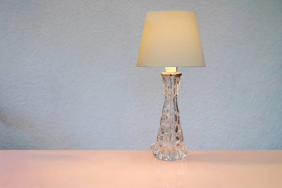 Image 1 of Carl Fagerlund Crystal Glass Table Lamps. Orrefors, Sweden