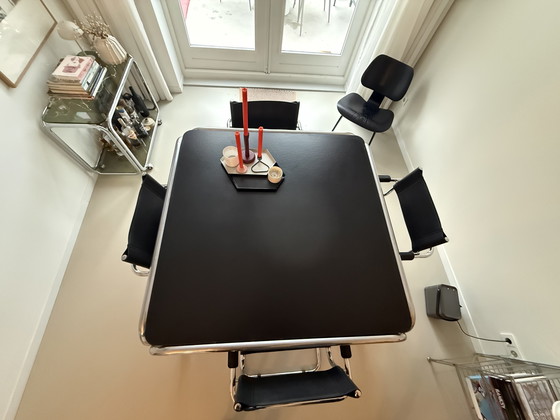 Image 1 of Tubular frame Bauhaus vintage dining table with chairs