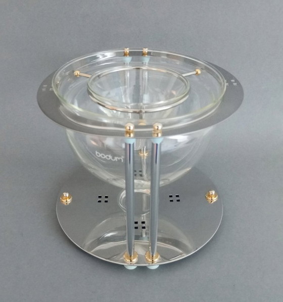 Image 1 of Carsten Jorgensen, plat de service multifonctionnel en forme de colonne, de style postmoderne, pour caviar, Bodum, vers 1990