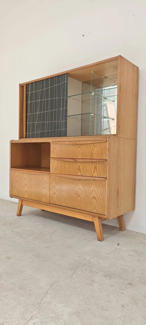 High buffet / Sideboard U 372 / 386 by B Landsman and H Nepozytek 60 – Jitona, Display cabinets, Wood, Glass (photo 31 of 40)
