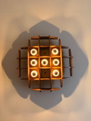 Iconica Wood Flush Mount Lamp with Angelo Brotto for Esperia 