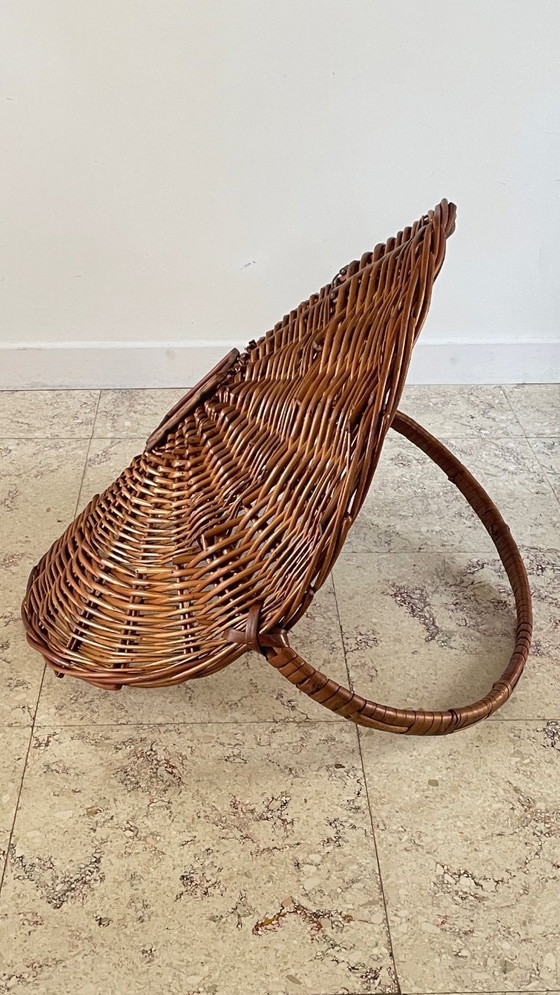 Image 1 of Vintage Rattan Log Basket
