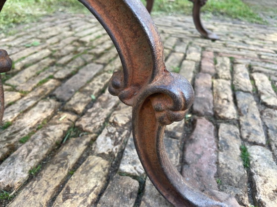 Image 1 of Tavolo da giardino Tavolo da bistrot con marmo antico francese