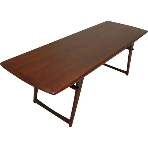 Alter Couchtisch aus Teakholz von Andreas Hansen bei Arrebo Mobler, Dänemark 1970