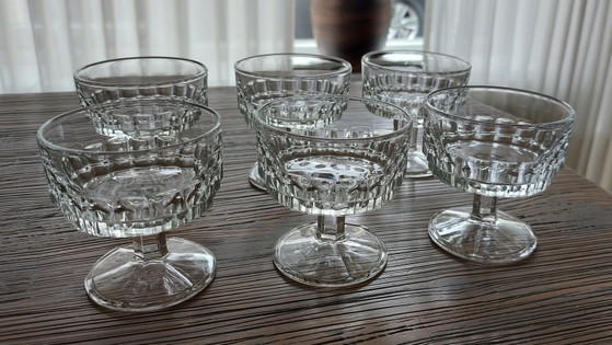 Image 1 of 6 coupes à champagne en cristal / verres vintage
