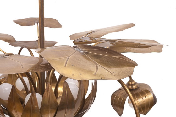 Lustre Nénuphar 10 Feux Maison Jansen – Brass (photo 4 of 11)