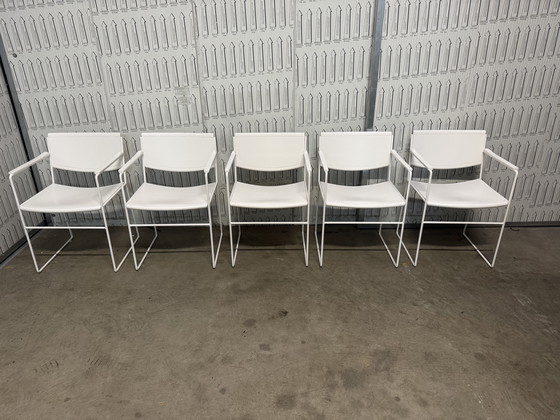 Image 1 of 5x postmodern Arco dining chairs from the 1980s