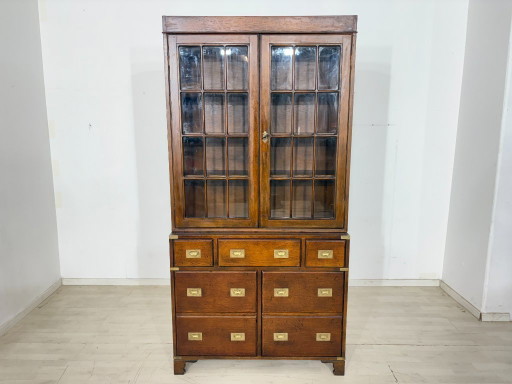 Vitrina de estilo colonial inglés / Vitrina de caoba / Librería / Vitrina