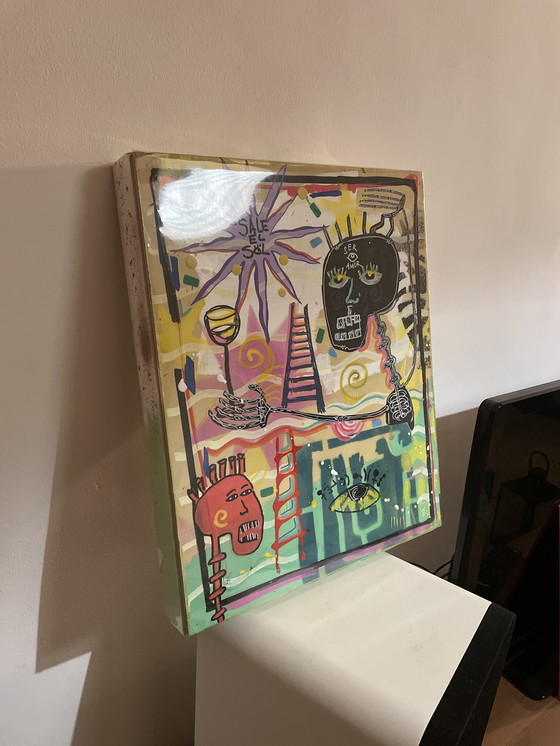 Image 1 of Maxó Rennella Peinture originale - « Sale El Sol » - Signée avec COA