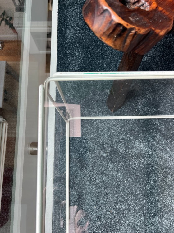 Image 1 of 3 nesting tables by Max Sauze for Isocèle – 1970s – white metal & glass