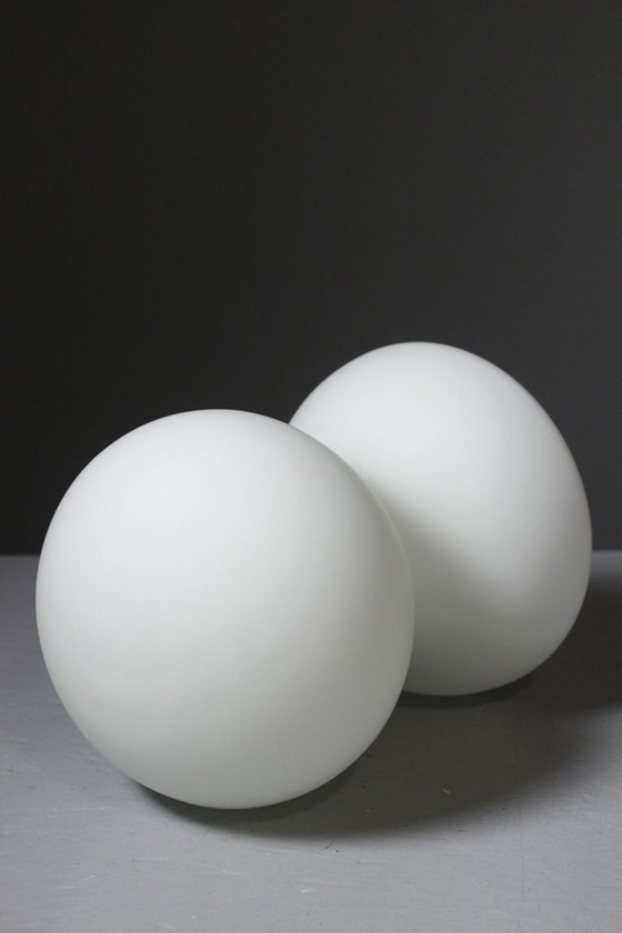 Vintage Pion Lamp Opaline Post-Modern Design Habitat 1990s – Table lamps, Glass (photo 5 of 8)