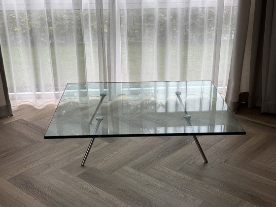 Image 1 of Henk Vos Maupertuus glazen design tafel 120 x 100 x 30