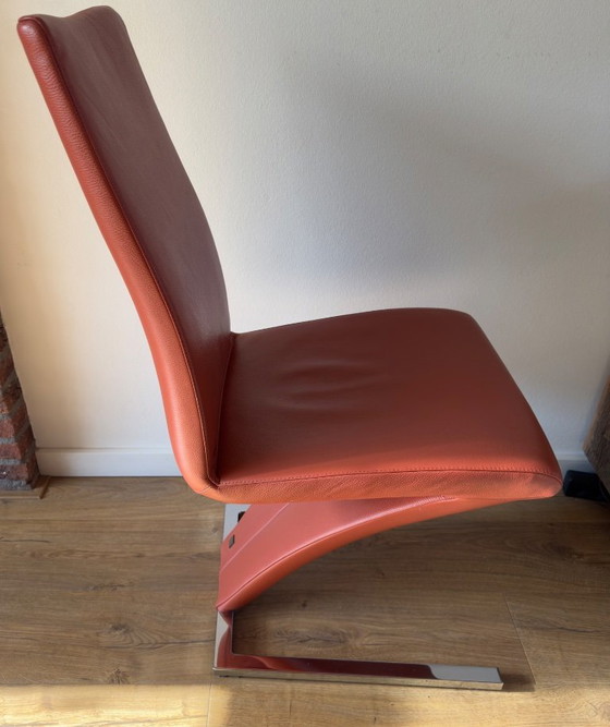 Image 1 of 6 chaises Rolf Benz rouges
