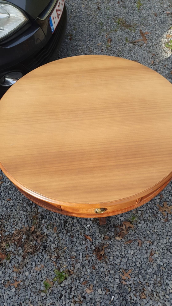 Image 1 of Mahoniehouten drumtafel