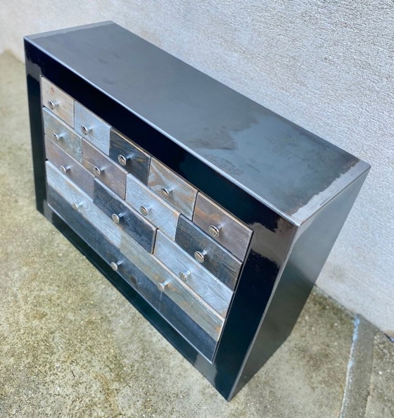 Image 1 of Cassettiera in metallo Loftboutik con 15 cassetti, anni 2010