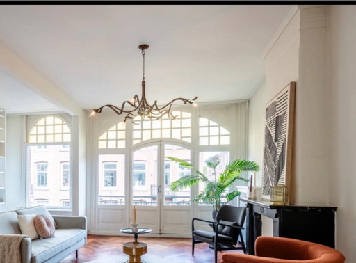 Jacco Maris Ruban plié oval pendant lamp made of curved steel