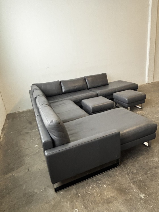 Image 1 of Rolf Benz EGO XXL Designersofa Couch Leder Anthrazit neuwertig!
