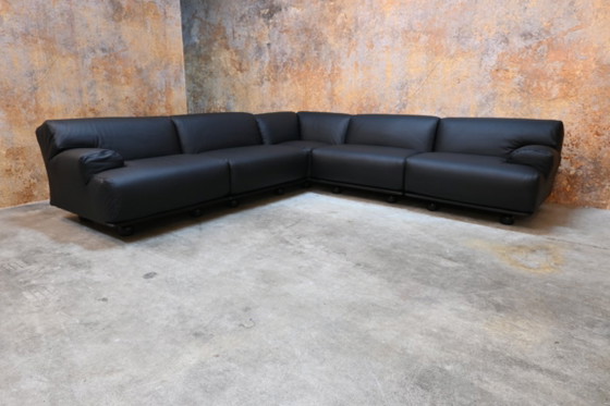 Refurbished Unique black leather Cassina Fiandra Modular sofa – Modern (photo 6 of 10)
