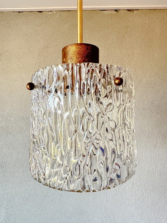 Lampada a sospensione vintage Kalmar – Lampade a sospensione, Vetro, Ottone (photo 11 of 12)