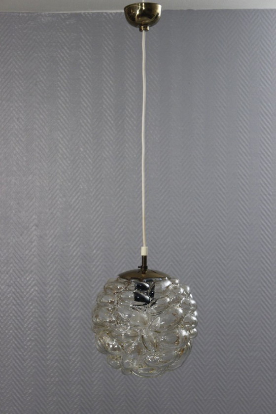 Image 1 of Suspension lustre en verre Bubble style Helena Tynell Limburg design 1960s
