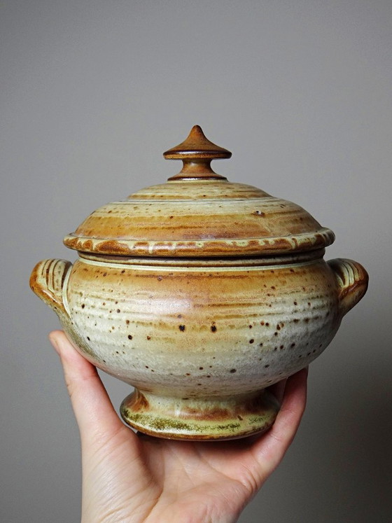 Image 1 of Glazed stoneware pot, Prudhomme La Borne vintage 1970s-80s