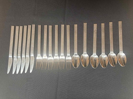 Image 1 of Vintage IKEA Strateg bestekset: 18-delig postmodern roestvrijstalen bestek