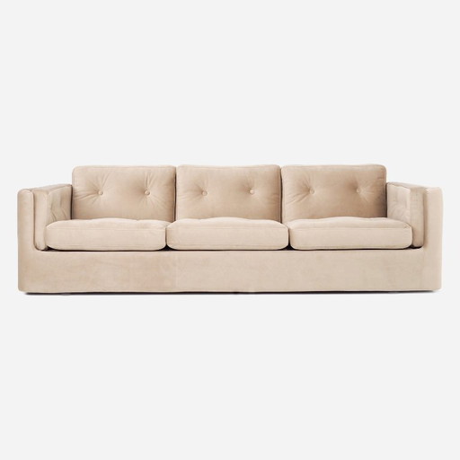 Sofa BERGEN beige Velours, skandinavisches Design