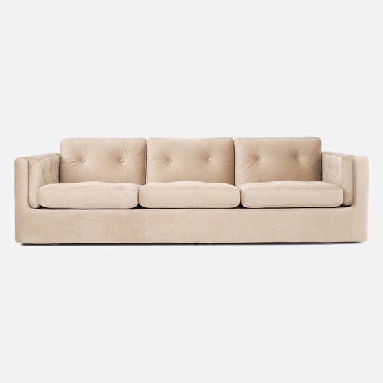 Image 1 of Sofa BERGEN beige Velours, skandinavisches Design