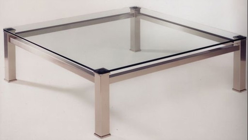 Coffee Table Quattro Metal/Glass Square 95cm