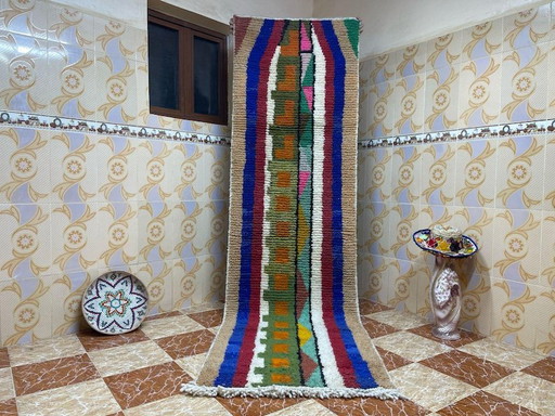 Handwoven Moroccan Berbere Runner Rug 100/300 – vloerkleden en tapijten, Wool