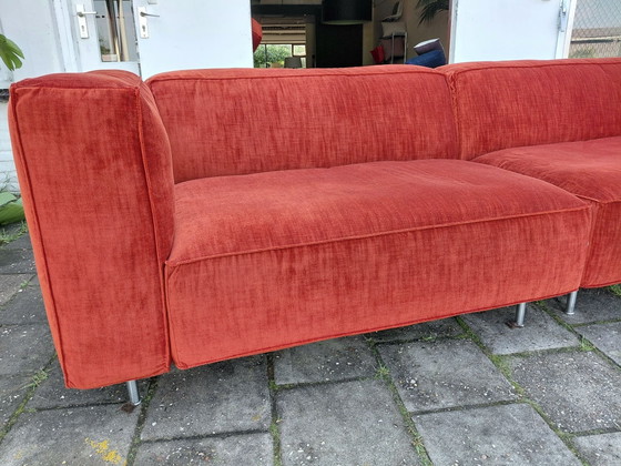 Gelderland 6400 + pouf | Ristrutturato | Velluto marrone ruggine – Divani 3 posti, Tessile (photo 12 of 15)