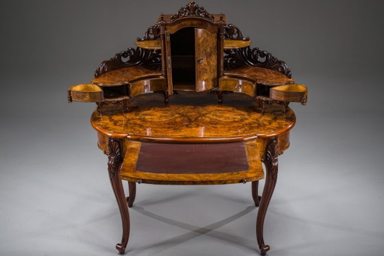 Escritorio Tocador Antiguo Louis Philippe de Nogal, 1860 – Wood (photo 15 of 28)