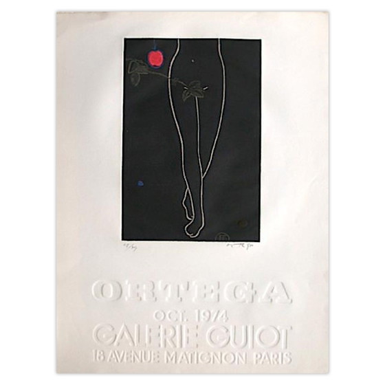 José Ortega Gravure Signée Les Jambes D'Eve 1974 – Lithographies et sérigraphies, Paper (photo 4 of 5)