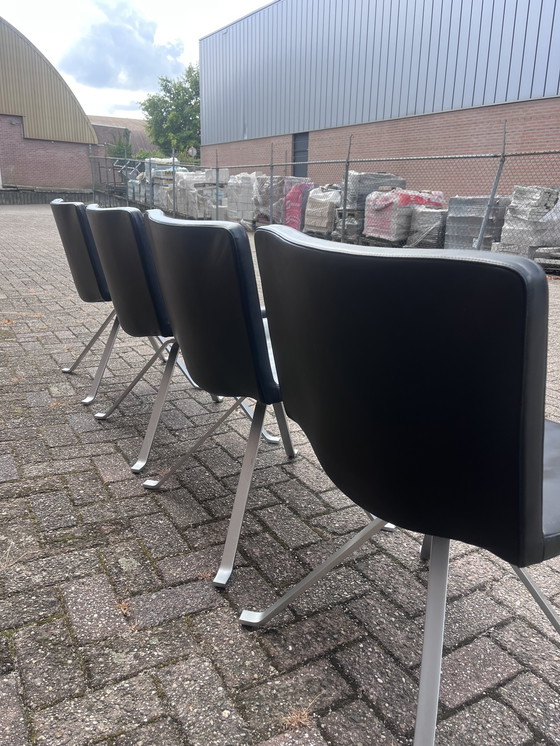 Image 1 of 4x tonon eetkamer stoel leer