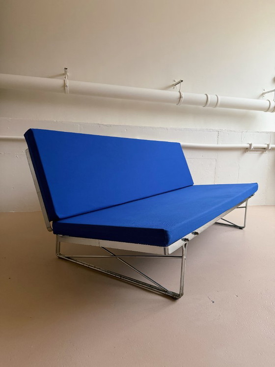 Vintage 'Moment' sofa in blauw, Niels Gammelgaard Ikea 1980s – 2 zitsbanken, Metal (photo 6 of 6)
