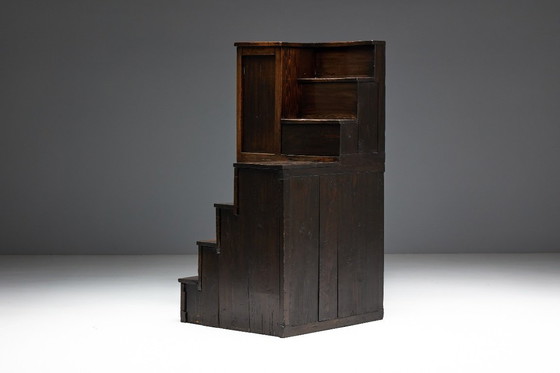 Image 1 of Kaidan Tansu Japanse trapkist, Japan, 19e eeuw