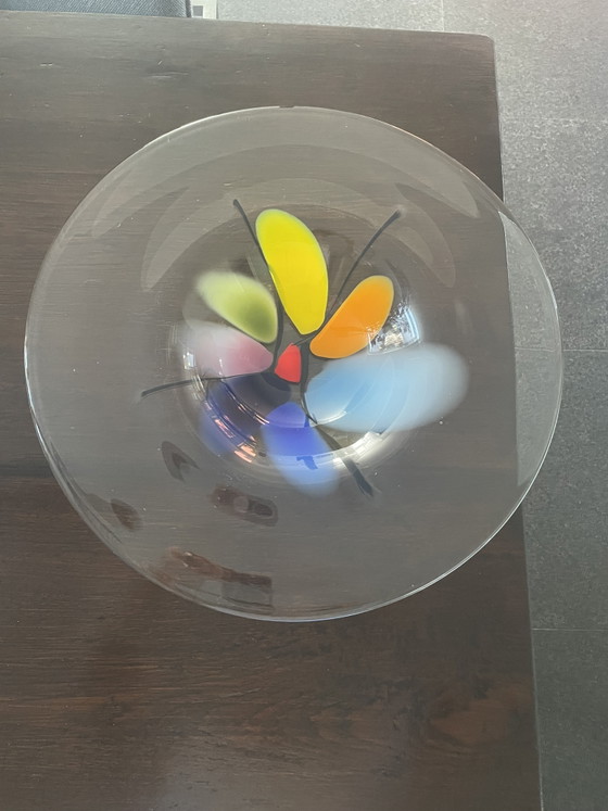 Transparent bowl with bright colors in the base – Glass (photo 2 of 5)