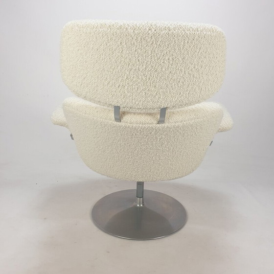 Image 1 of Vintage Tulip fauteuil en voetenbank van Pierre Paulin voor Artifort, jaren 1980