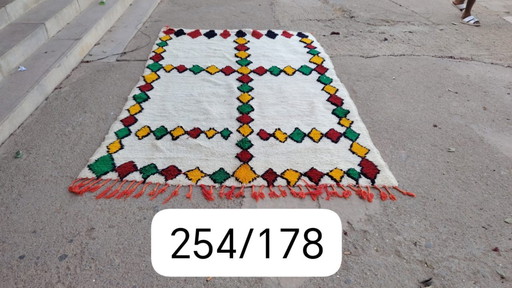 Handgeknoopt Berber kleed wol 254x178cm