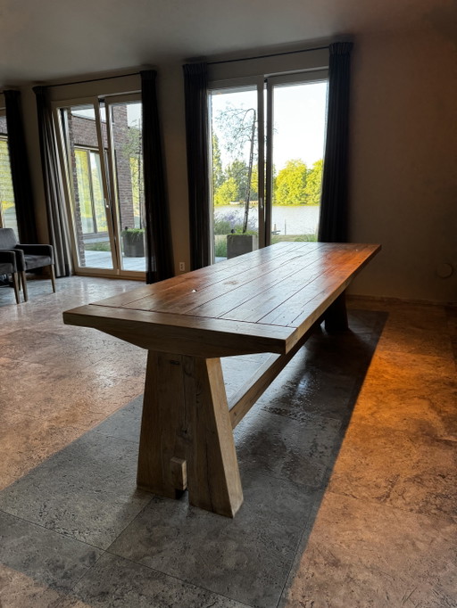 Flamant Solid Oak Dining Table 280x89x77 – eettafels, Wood