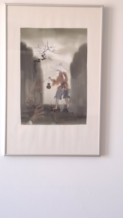 Peinture à l'encre sur tissu