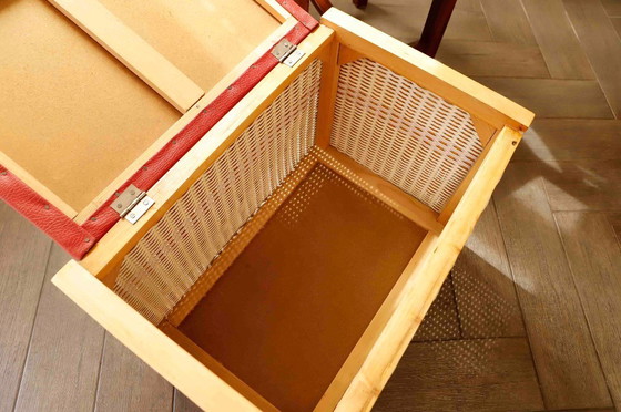 Image 1 of Cassapanca in rattan retrò per sedersi e riporre oggetti