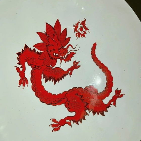 Image 1 of Antique Chinese Plate – Canton Enamel on Copper